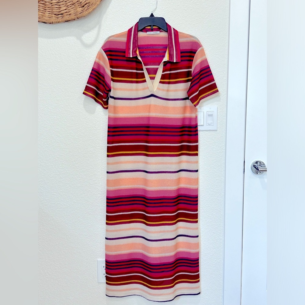 Zara multi pink knit maxi dress